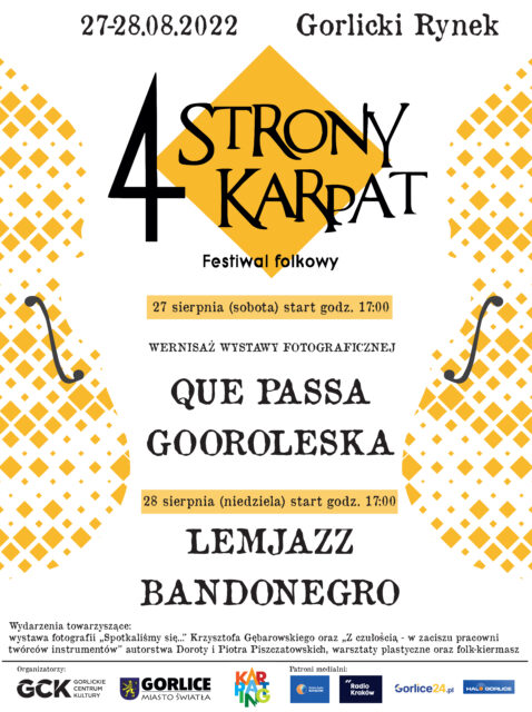 Plakat reklamujący Festiwal 4 Strony Karpat